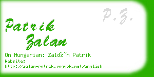 patrik zalan business card